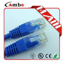 Cable azul del remiendo del código de color del color cat6